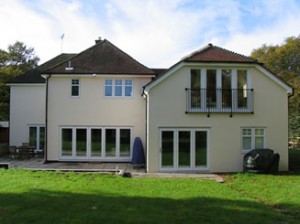 Rear of house after work completed
