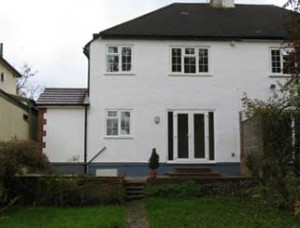 Back of house after refurbishment work carried out