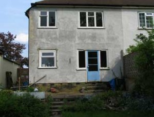 Back of house before work carried out