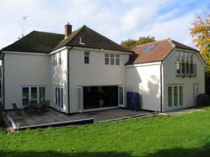 Rear of house after extension and refurbishment finished